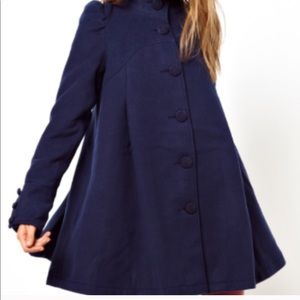 Free People Blue Swing Coat